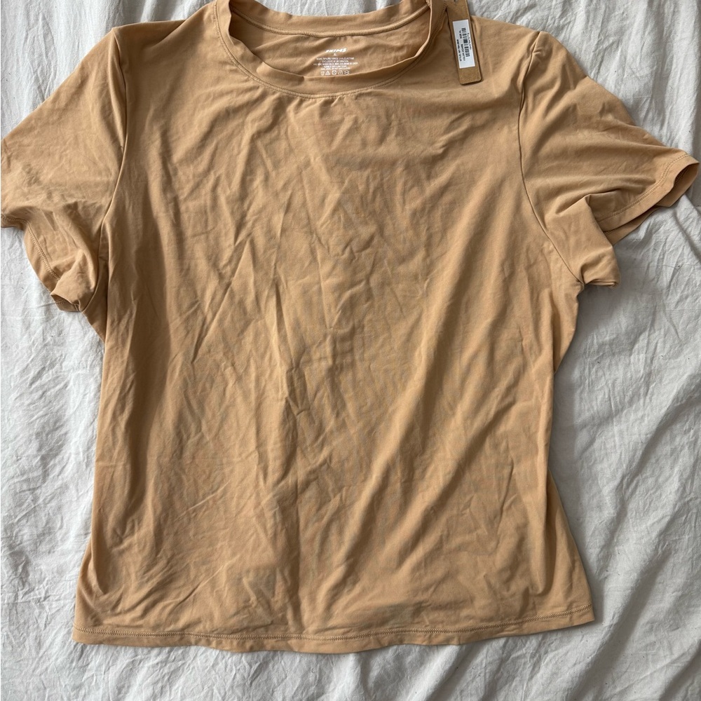 SKIMS Tan Crew Neck Tee